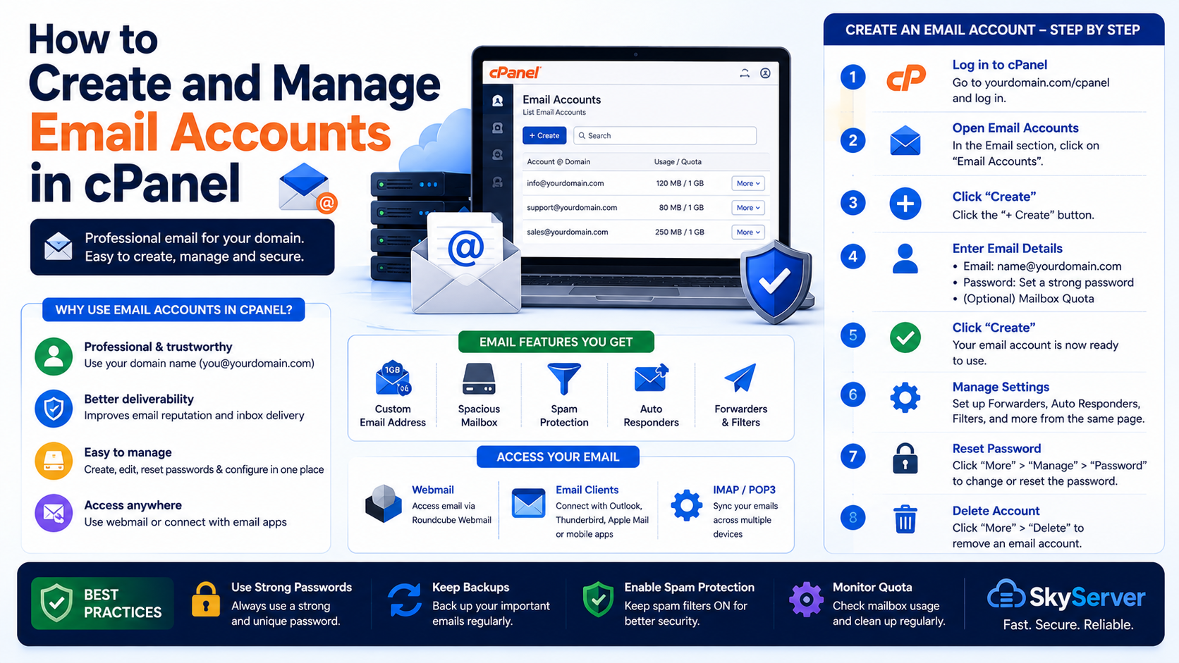 How to Create and Manage Email Accounts in cPanel